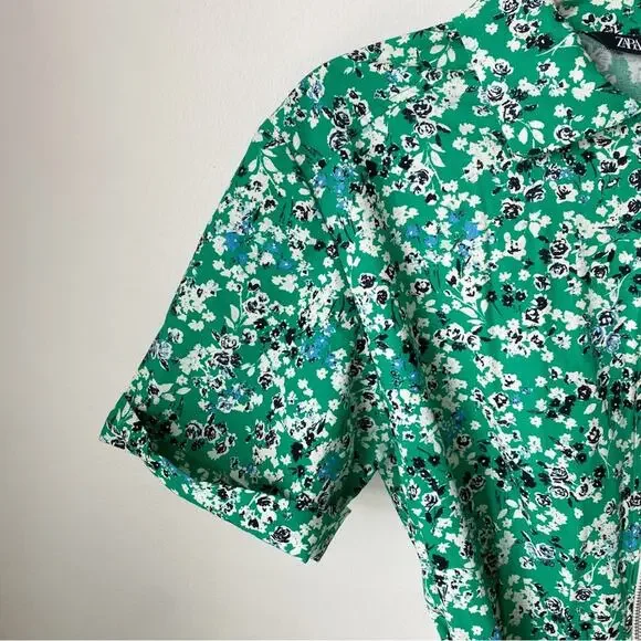 Zara Floral Printed Cotton Jumpsuit - Picture 4 of 13